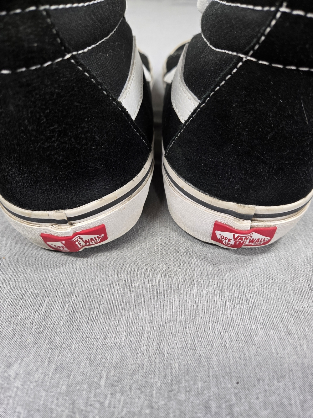 Vans Sk8-Hi Black/White High-Top Skate Shoes - Picture 6 of 11